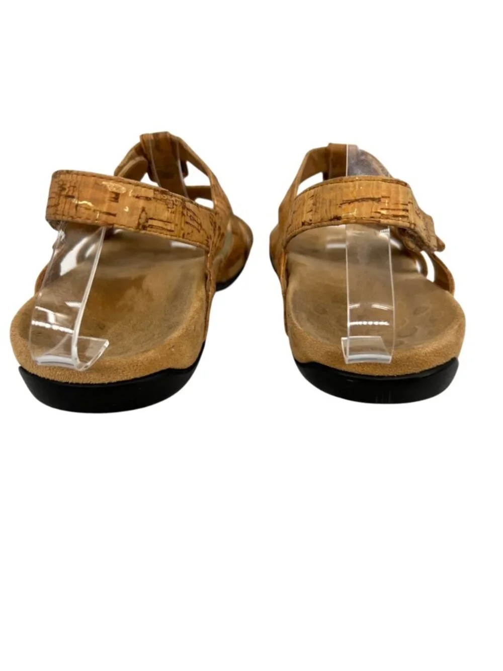 Vionic Amber Boho Strappy Embellished Cork Sandals Size 7 Slingback Orthotic